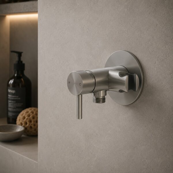 MISCELATORE-MURO-ATTACCO-DOCCINO-LEVANTE-INOX