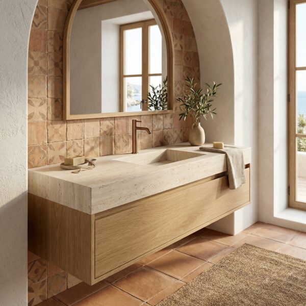 RUBINETTO-LAVABO-LEVANTE-ALTO-ORO-ROSA