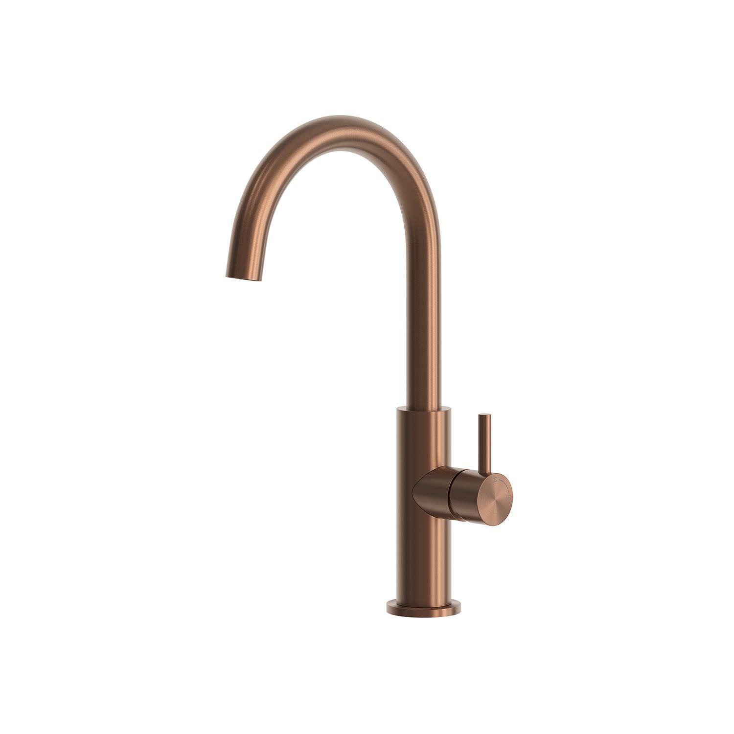 RUBINETTO-LAVELLO-LEVANTE-ALTO-ORO-ROSA - Image 2